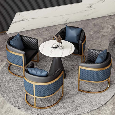 Lumina Home Piece Faux Leather Reception Set Wayfair